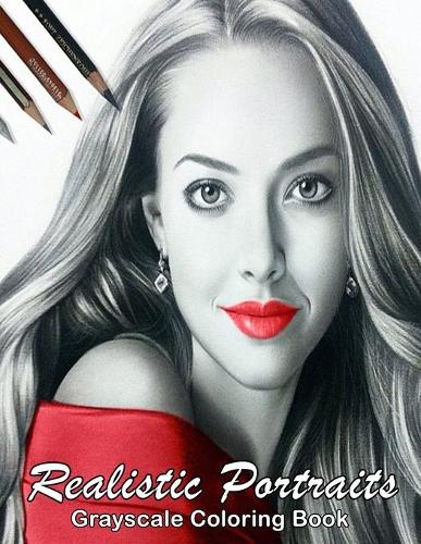 Realistic portraits grayscale coloring book by butterfly publication