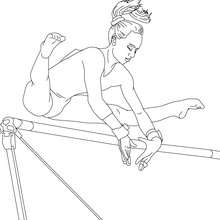 Uneven horse artistic gymnastics coloring pages