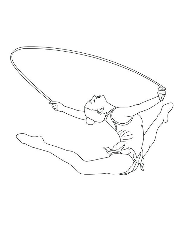 Coloring pages gymnastics coloring pages rope