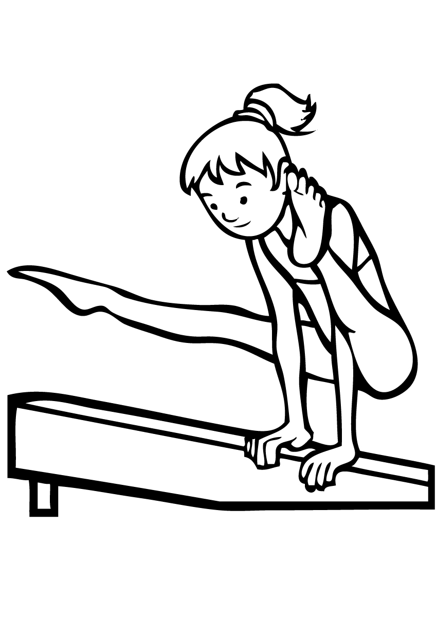 Free printable gymnastics coloring pages for kids