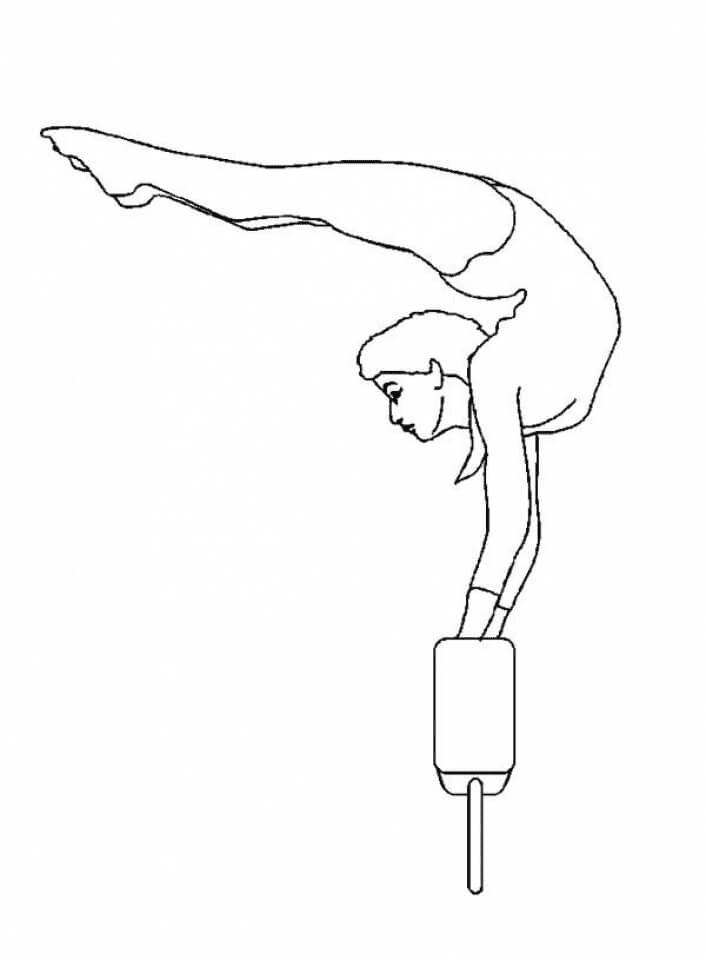 Gymnastics coloring pages printable for free download