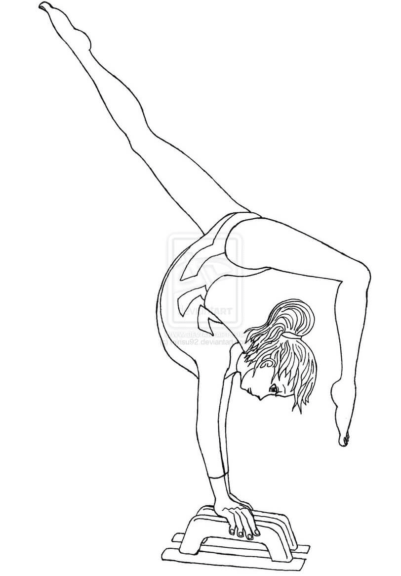 Gymnastics coloring pages printable for free download