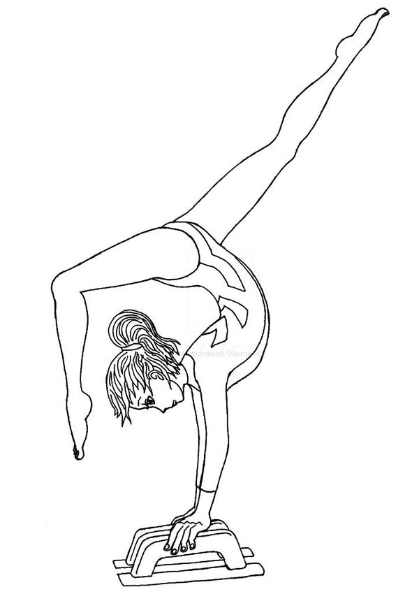 Coloring pages gymnastics coloring pages pommel horse