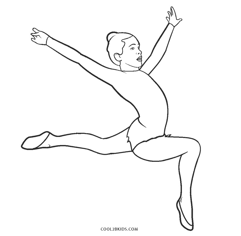 Free printable gymnastics coloring pages for kids