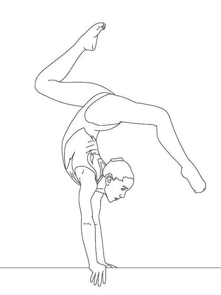 Gymnastics coloring pages