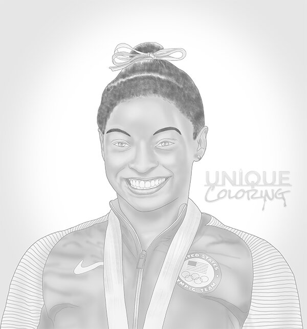 Simone biles â unique coloring