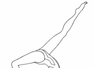 Gymnastics coloring pages to print and print online