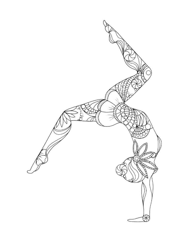 Gymnastics coloring pages