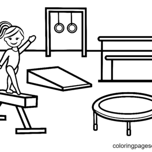 Gymnastics coloring pages printable for free download