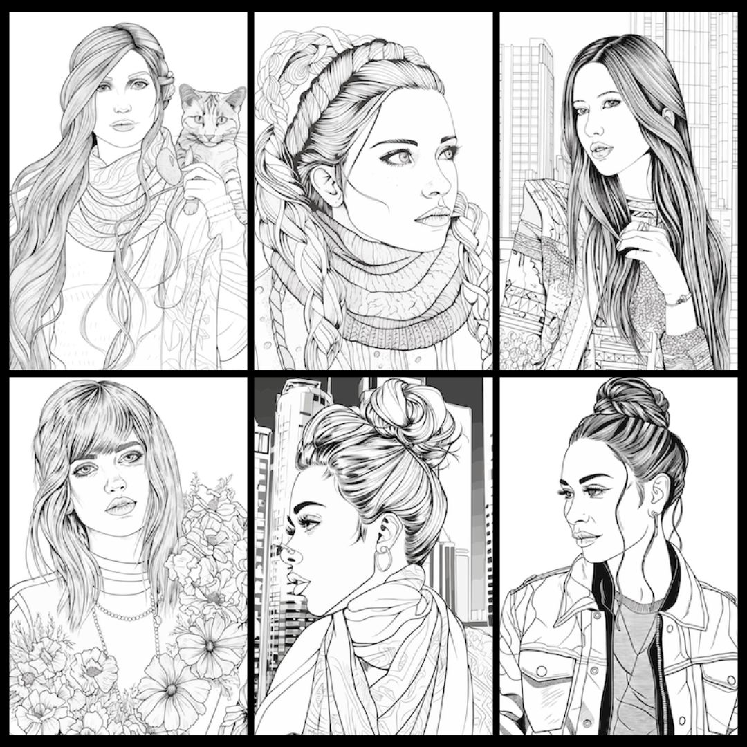 More realistic girl coloring pages pdf download