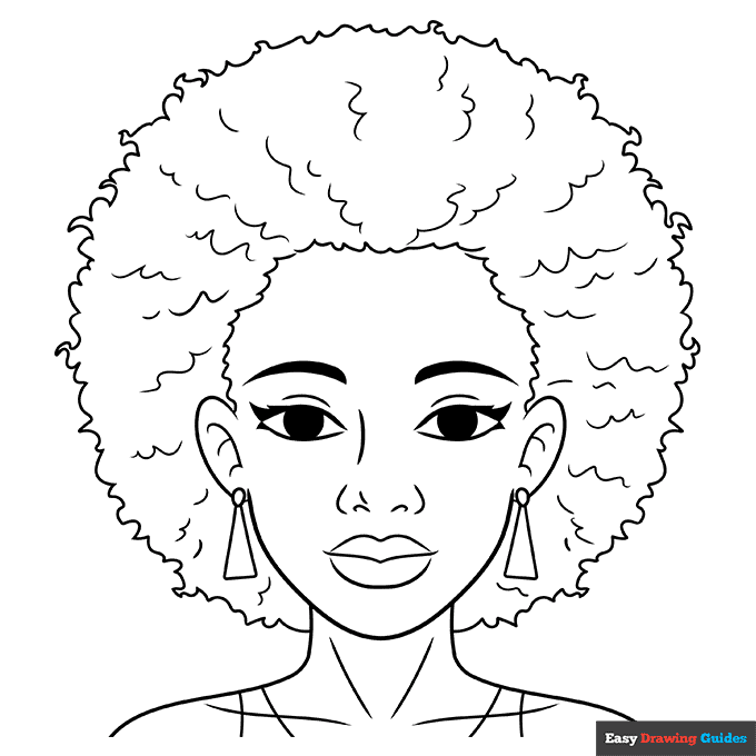 Free printable hair coloring pages for kids