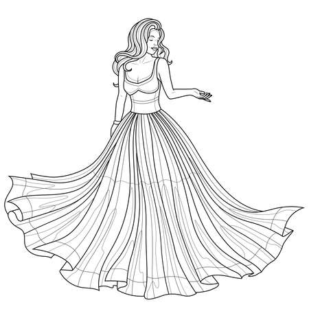 Fashion coloring pages for girls stock illustrations cliparts and royalty free fashion coloring pages for girls vectors
