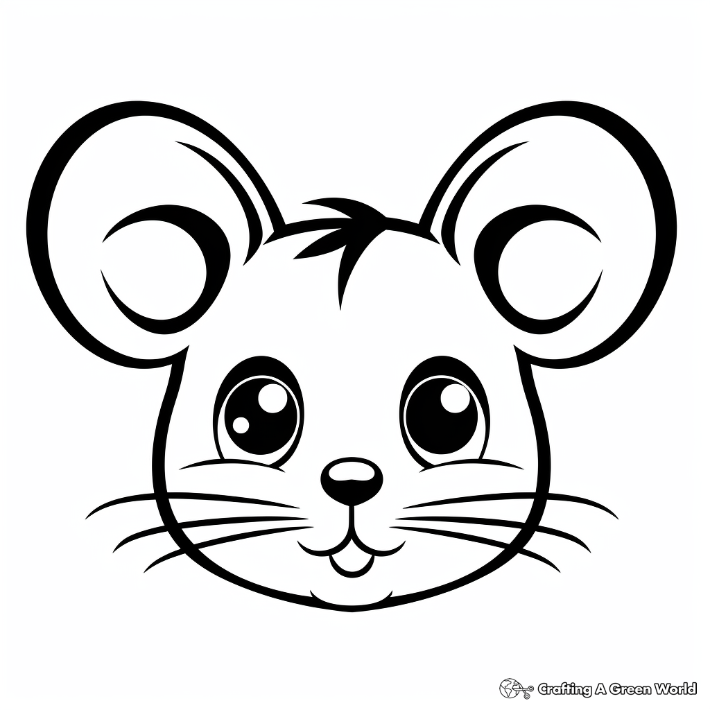 Realistic hamster coloring pages