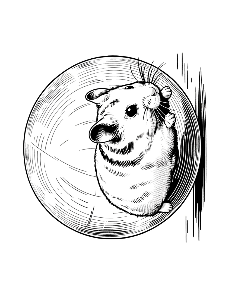 Free cute hamster coloring pages