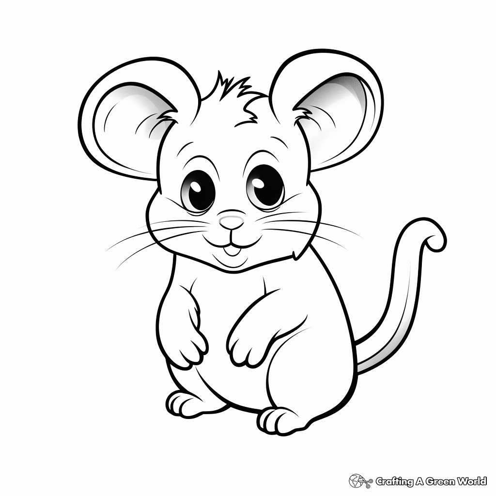 Realistic hamster coloring pages