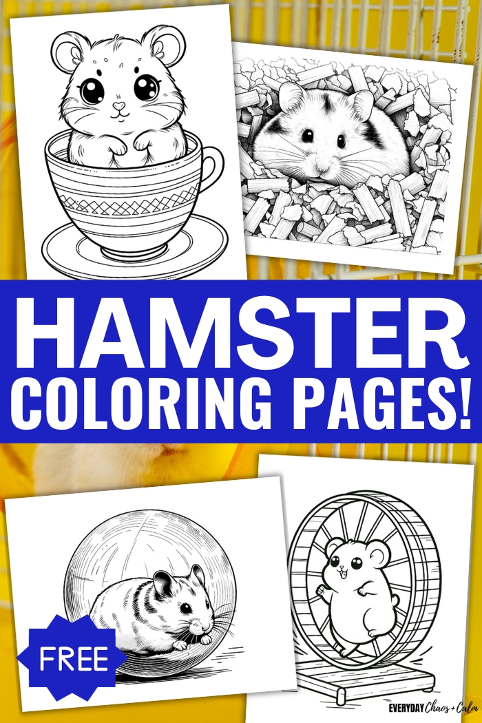 Free cute hamster coloring pages