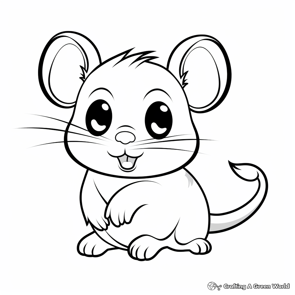 Realistic hamster coloring pages