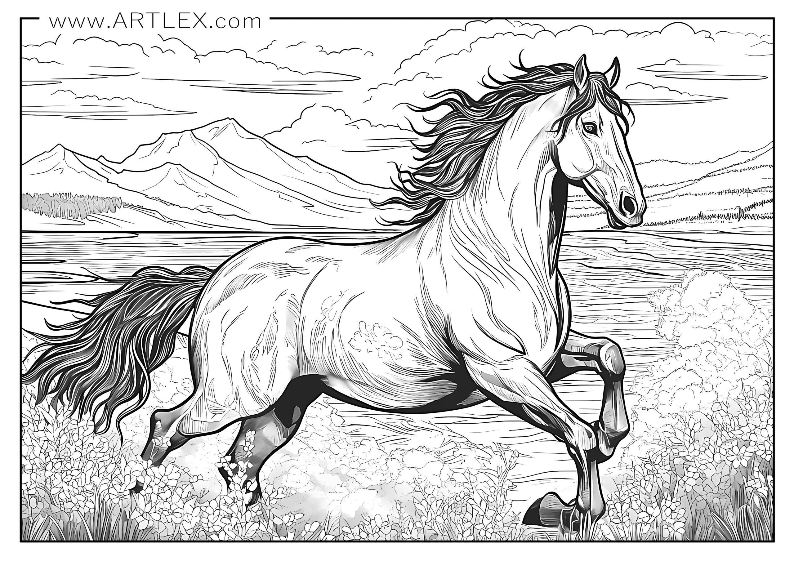 Best horses coloring pages free printable â