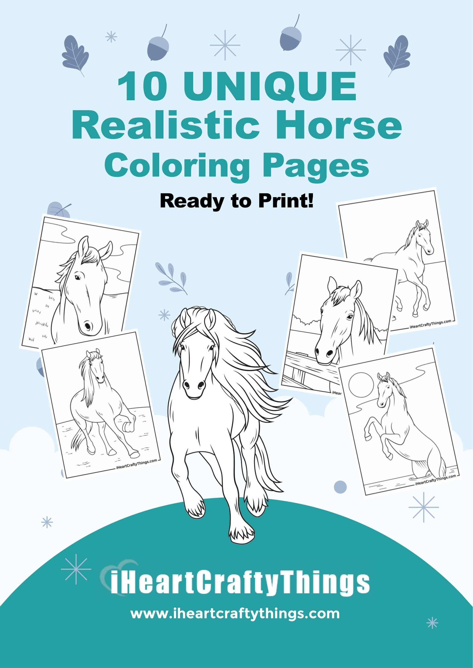 Realistic horse coloring pages â i heart crafty things