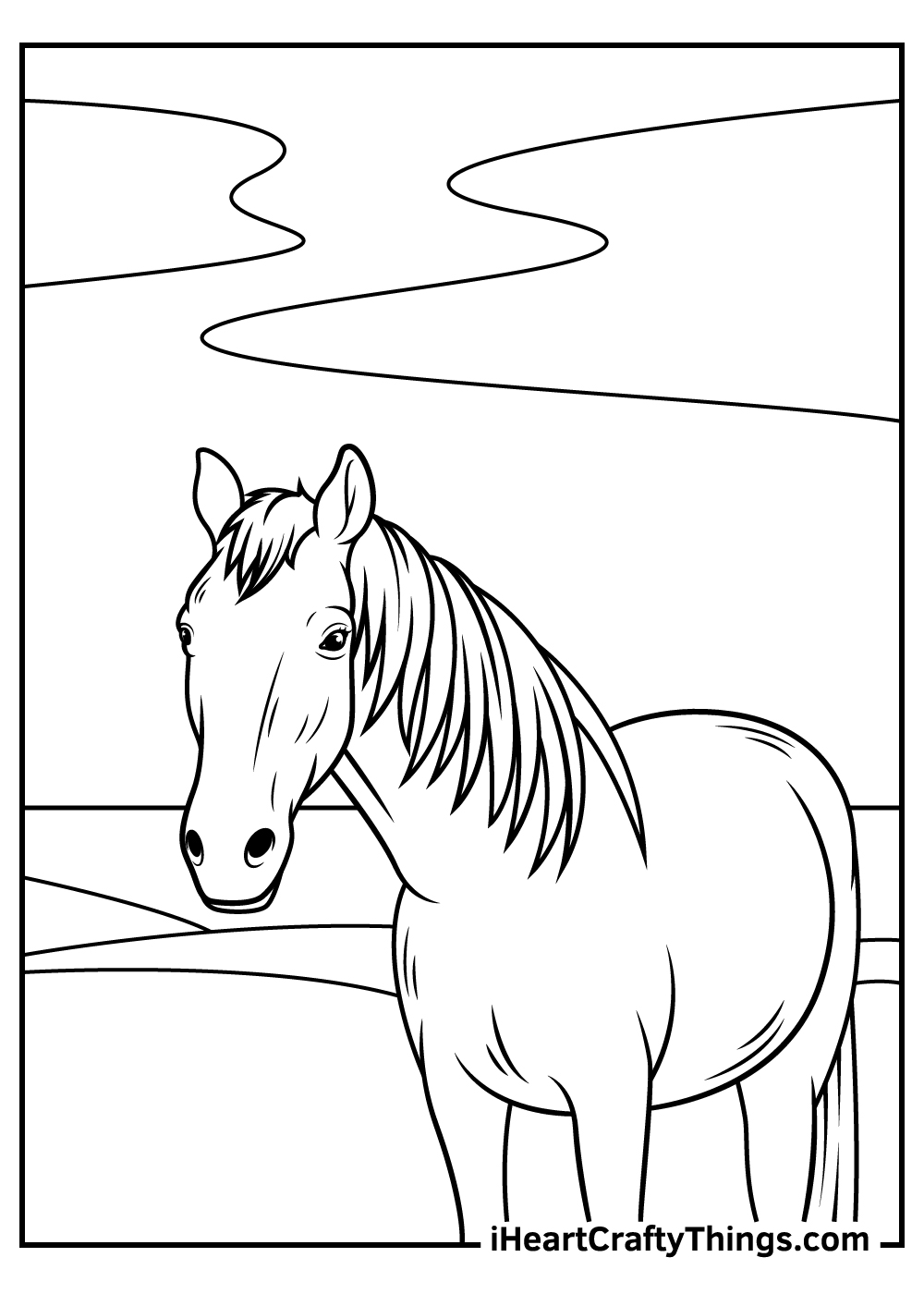 Realistic horse coloring pages updated