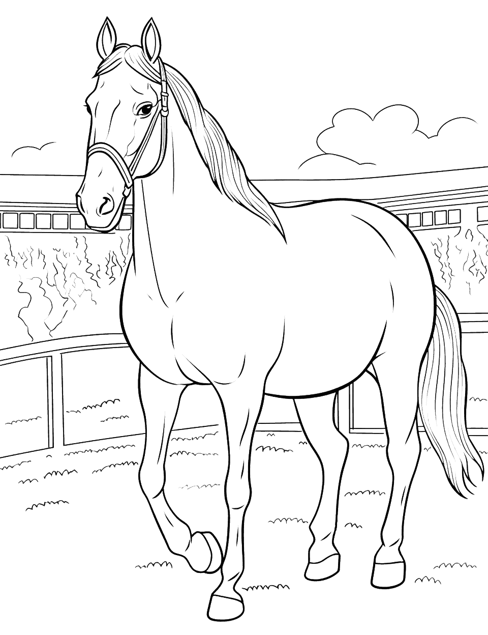 Horse coloring pages free printable sheets