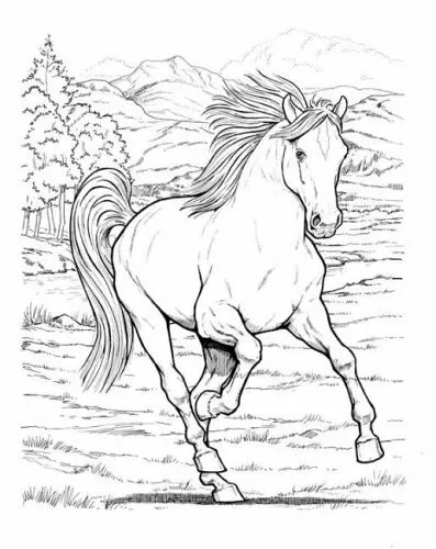 Wonderful world of horses coloring book dover natu by green john