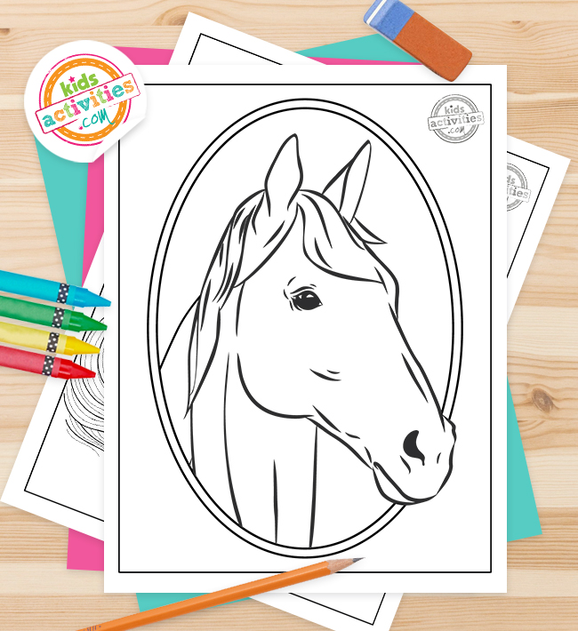 Realistic free printable horse coloring pages kids activities blog