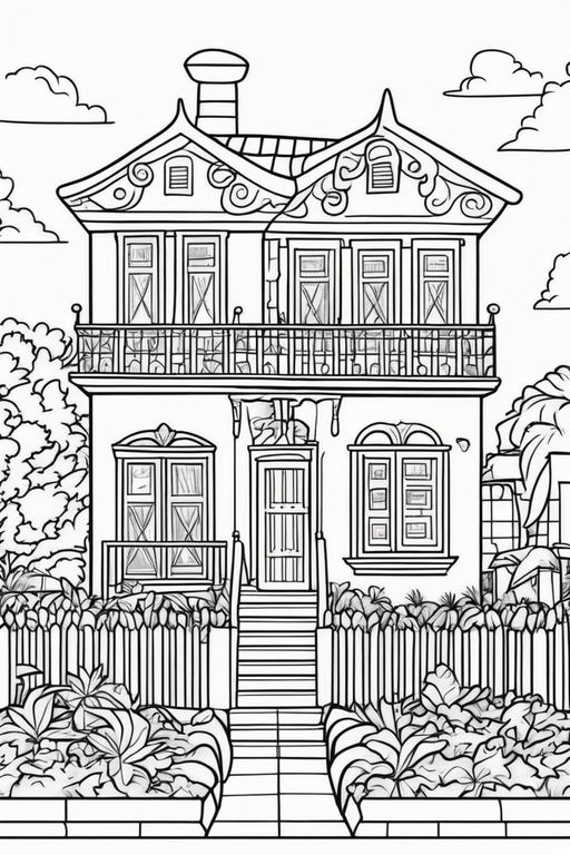 Imagine prompt coloring books architecture