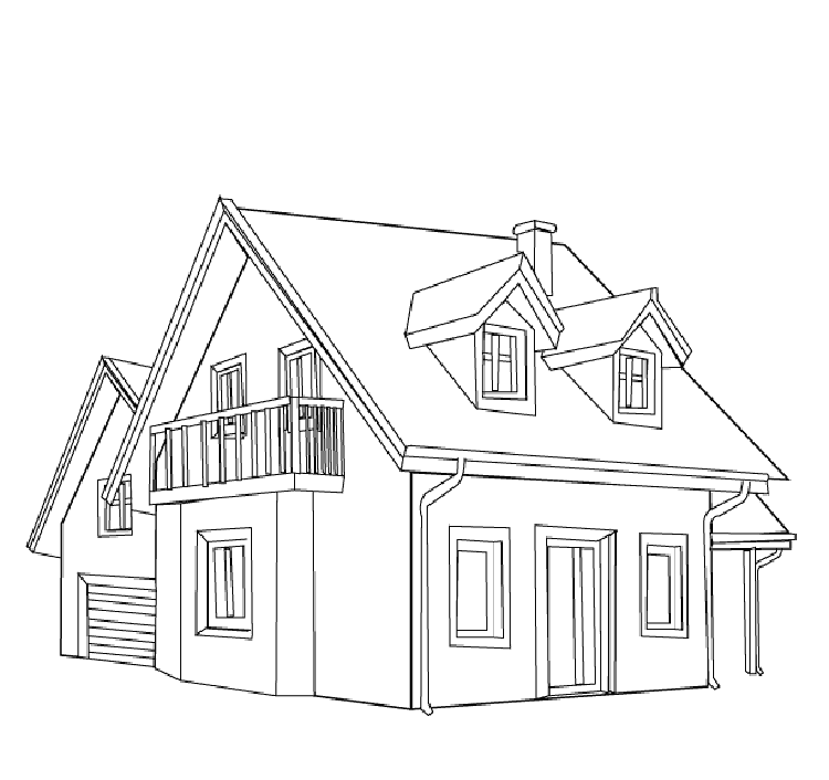 Free printable house coloring pages for kids