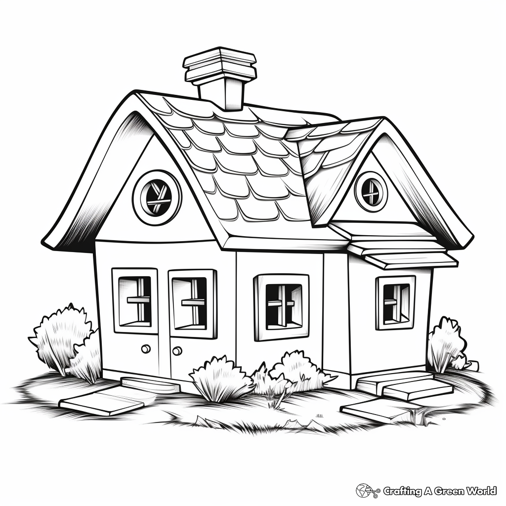 Bird house coloring pages