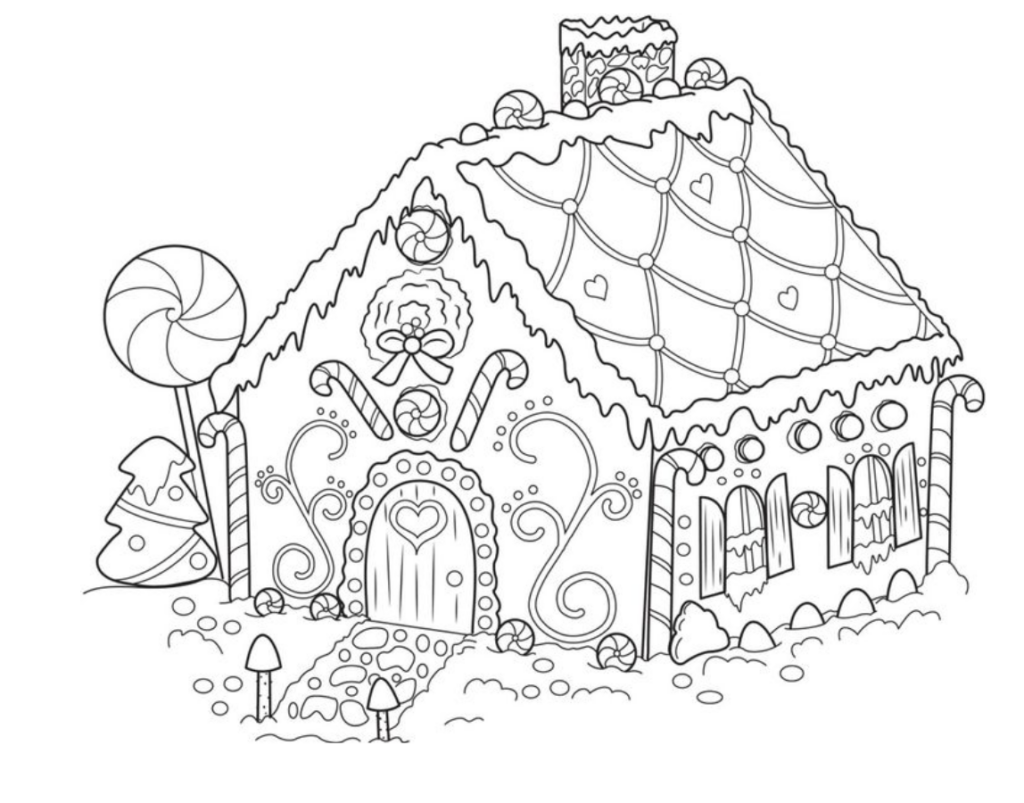 Creative holiday fun with gingerbread house coloring pages