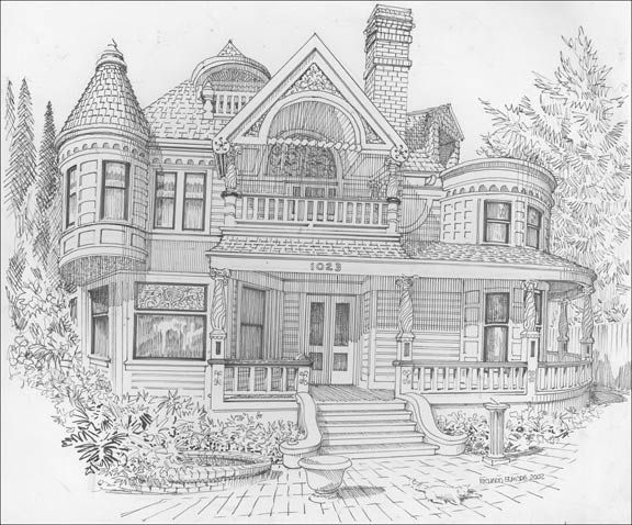 Victorian home grayscale coloring coloring pictures house colouring pages