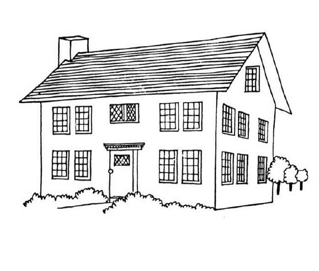 Free printable house coloring pages for kids