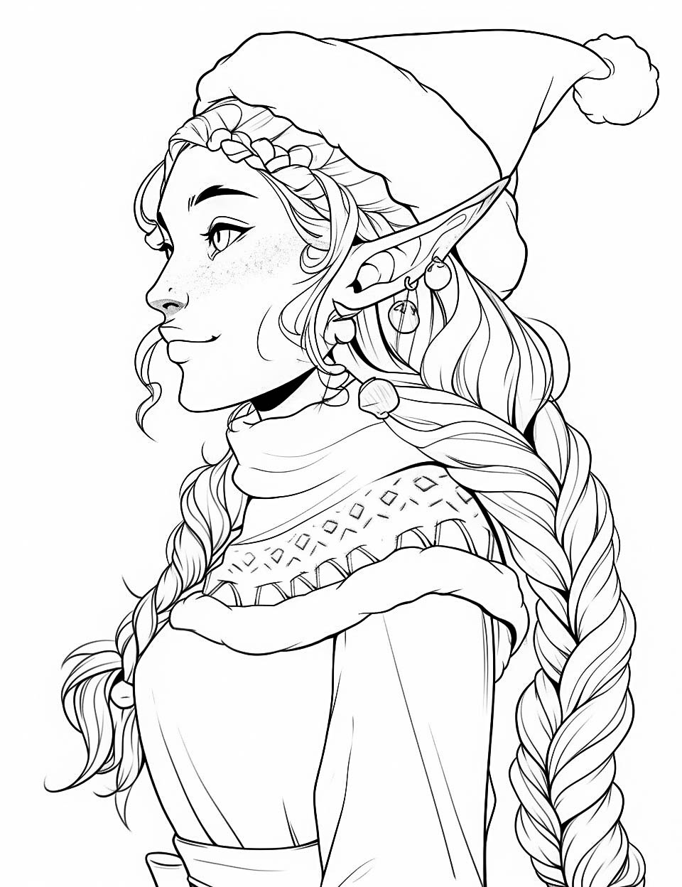 Stunning elf coloring pages for kids and adults