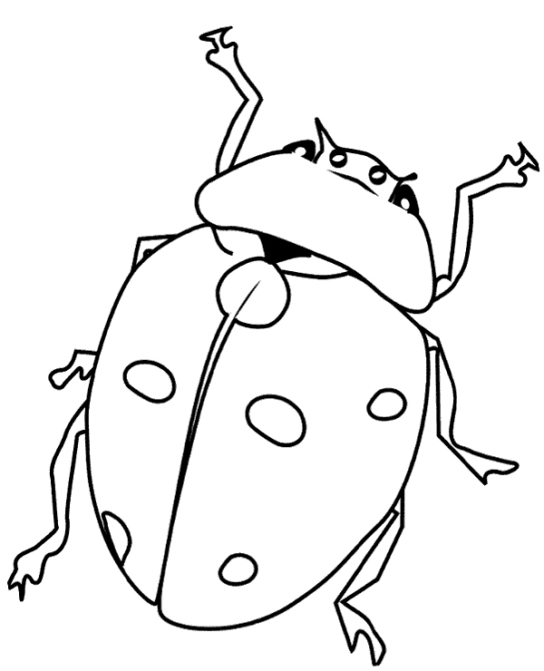 Printable ladybird coloring sheet for toddler