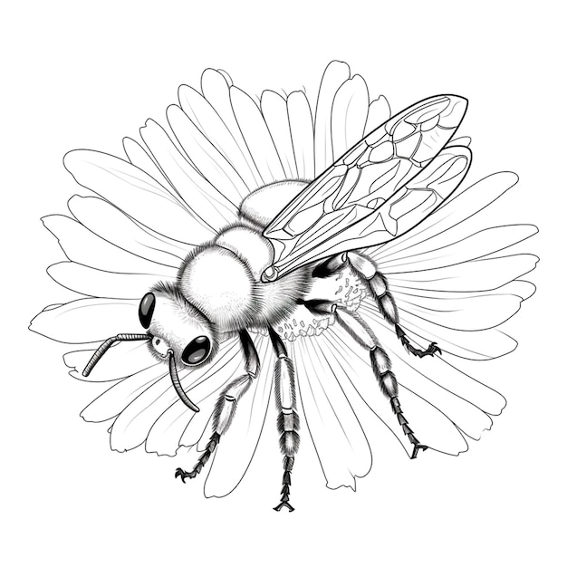 Premium ai image insect coloring page