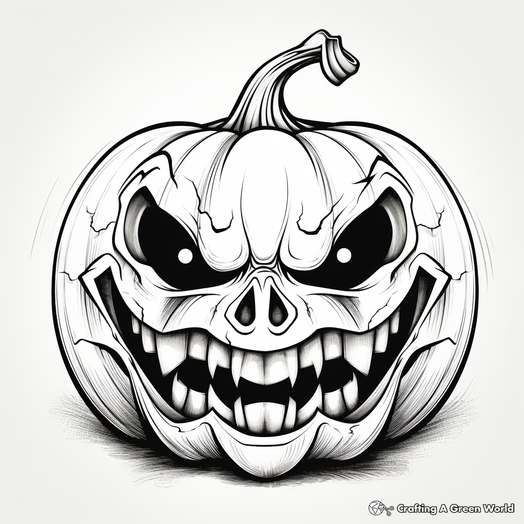 Jack o lantern coloring pages