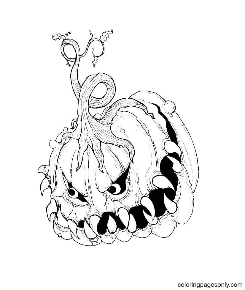 Jack o lantern coloring pages