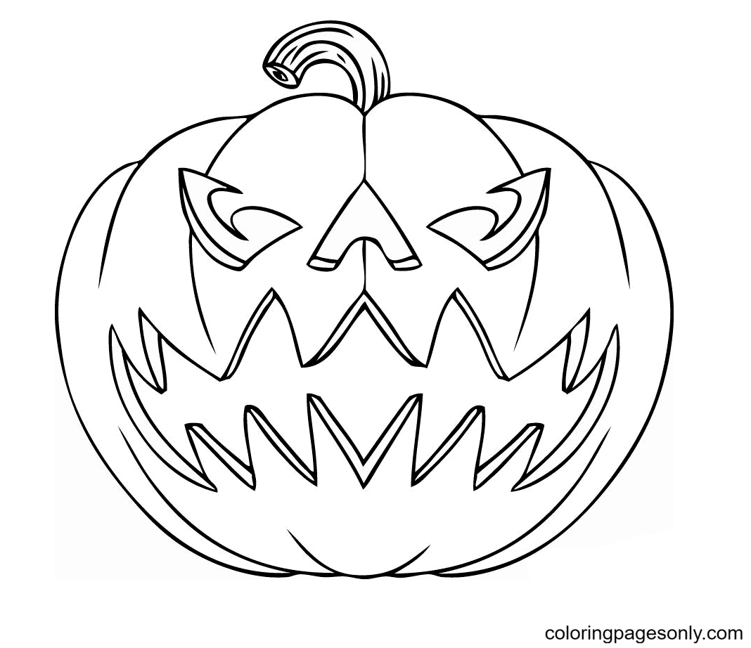 Jack o lantern coloring pag