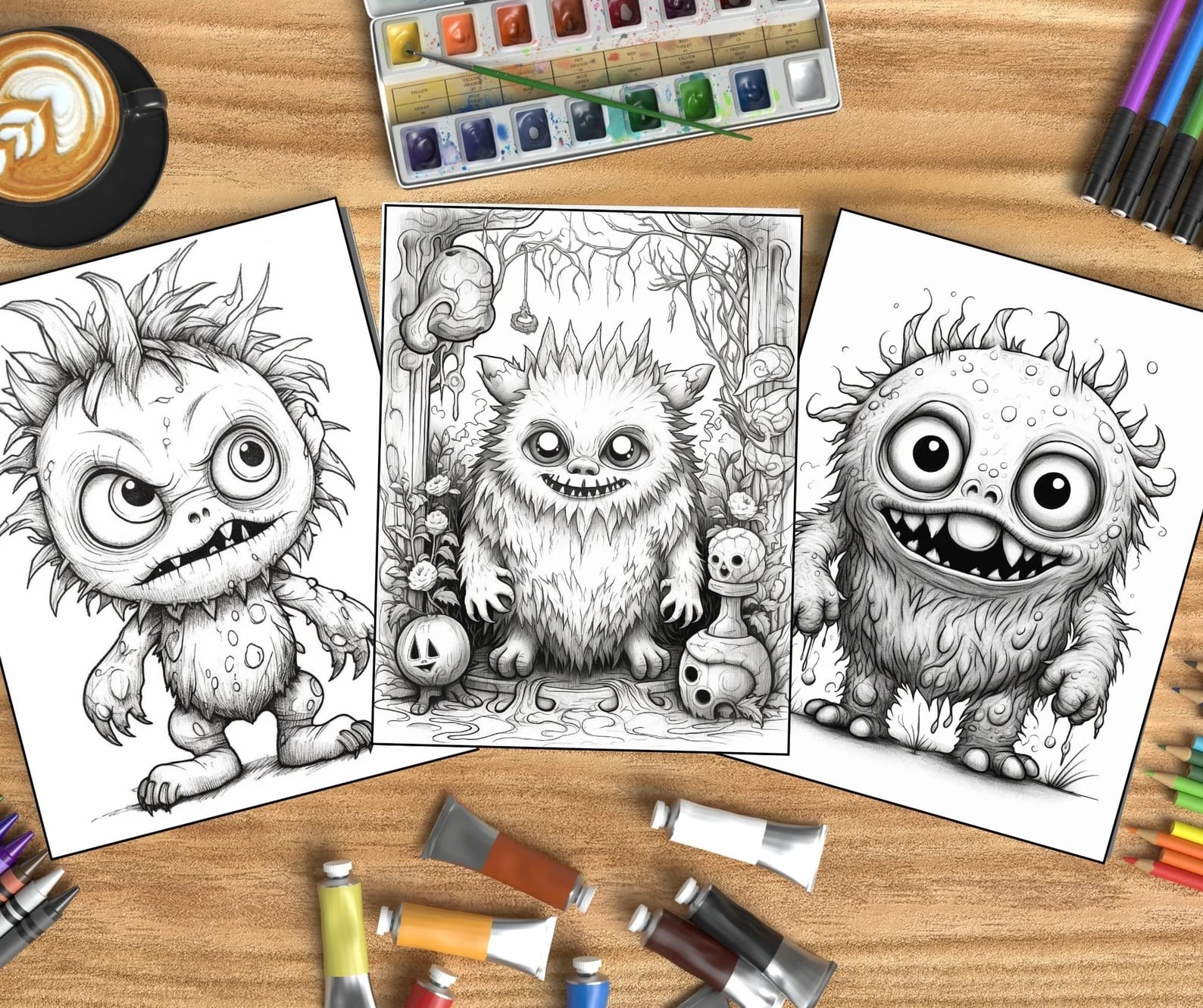 Printable halloween coloring pages for adults smart living