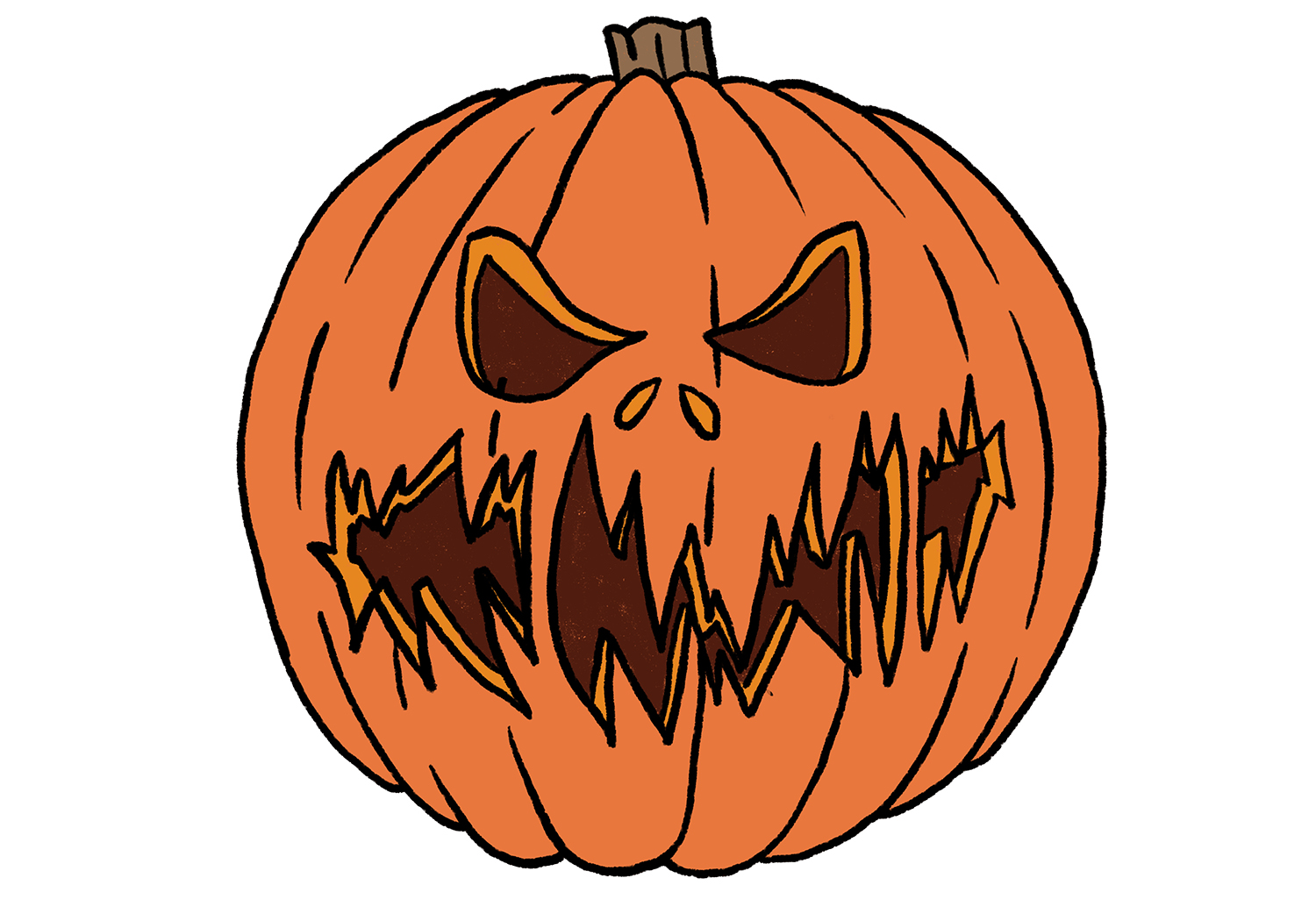 How to draw a jack o lantern design school