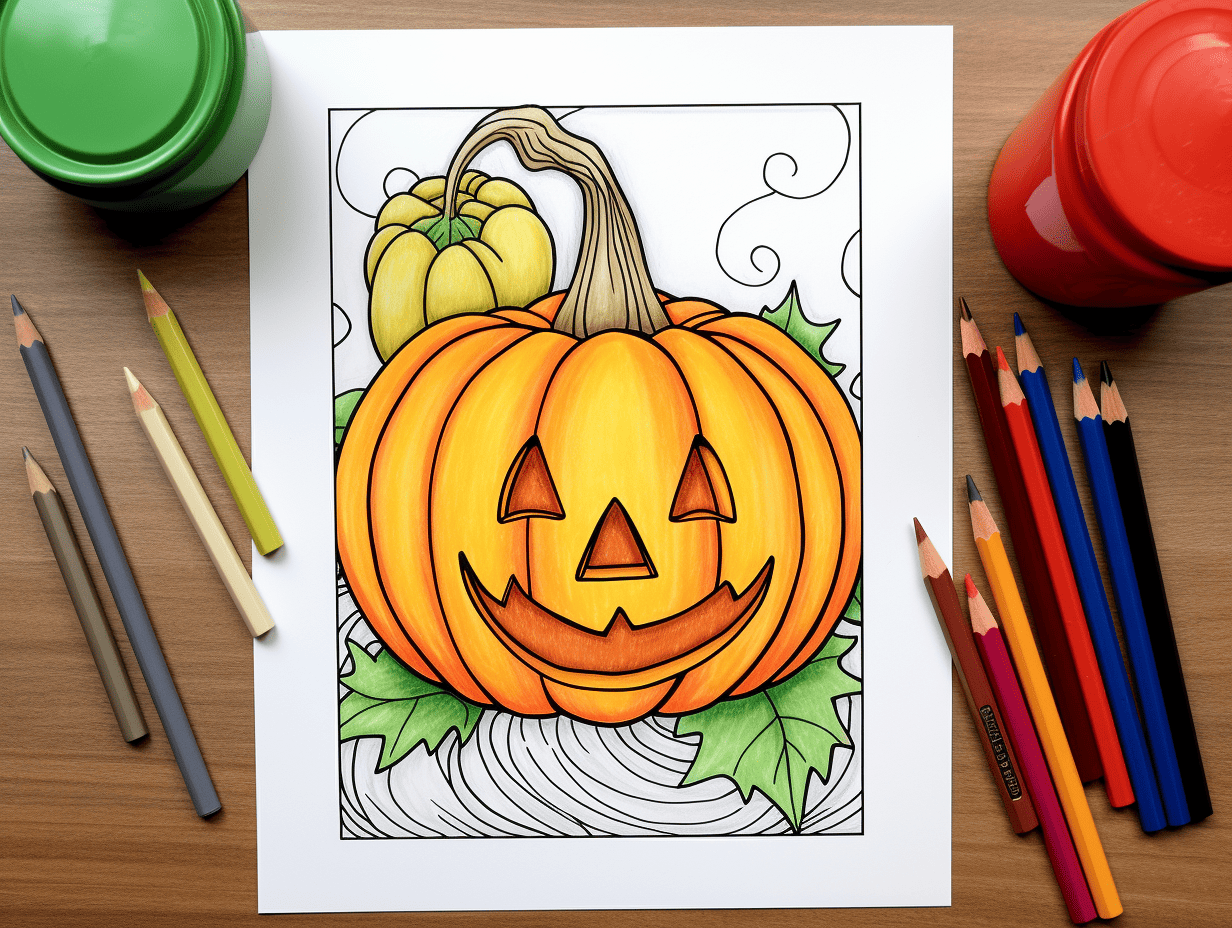 Pumpkin coloring pages free printable sheets