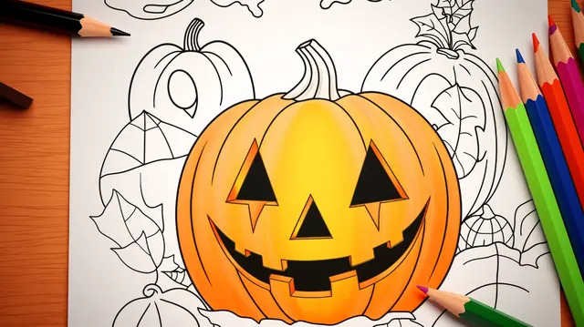 Halloween coloring pages pumpkins background halloween pictures coloring background image and wallpaper for free download