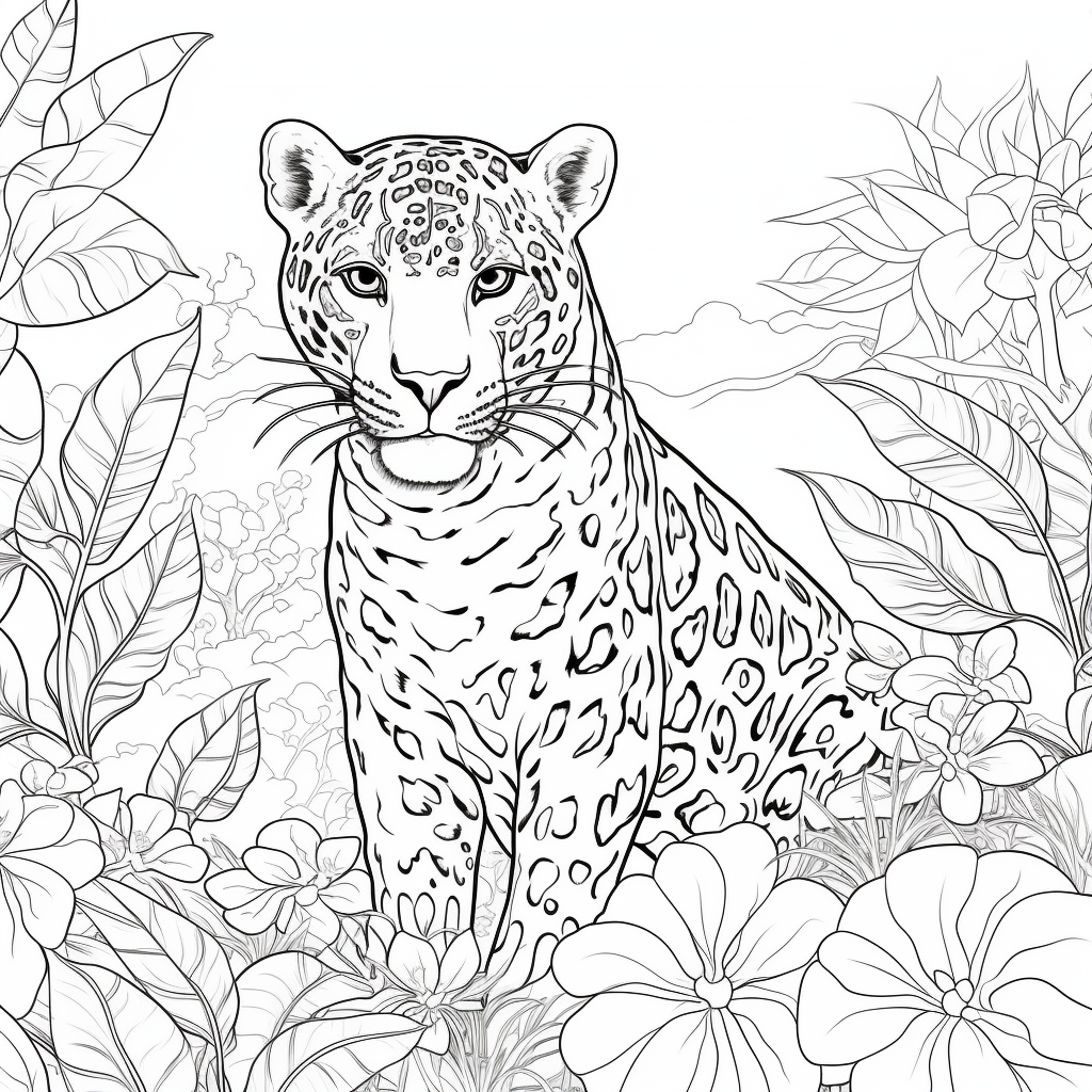 Jaguar coloring books for children coloring pages