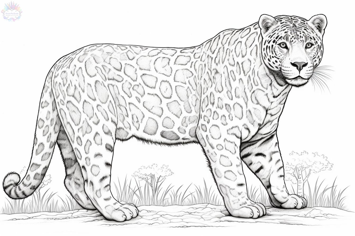 Jaguar coloring pages