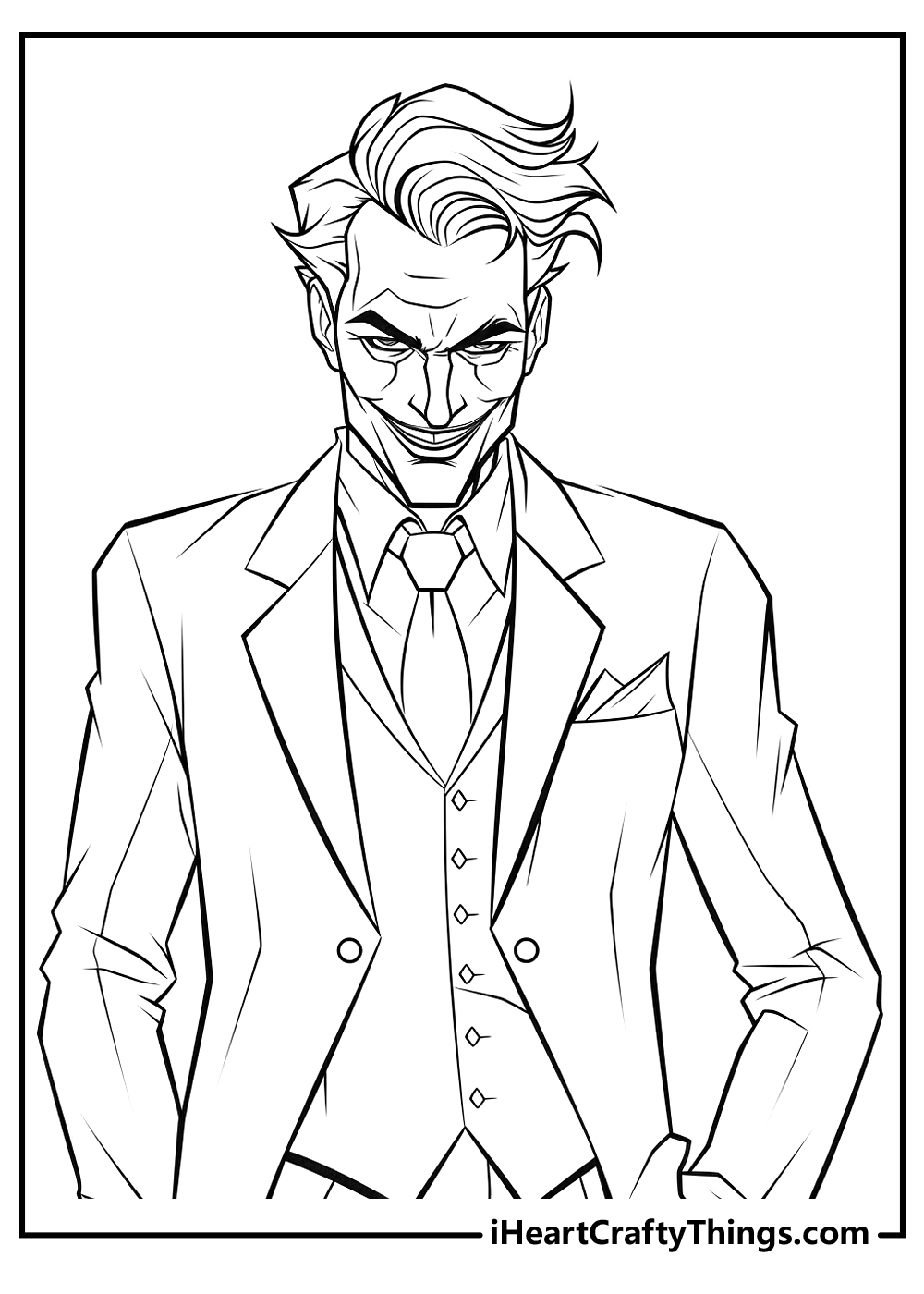 Joker coloring pages free printables