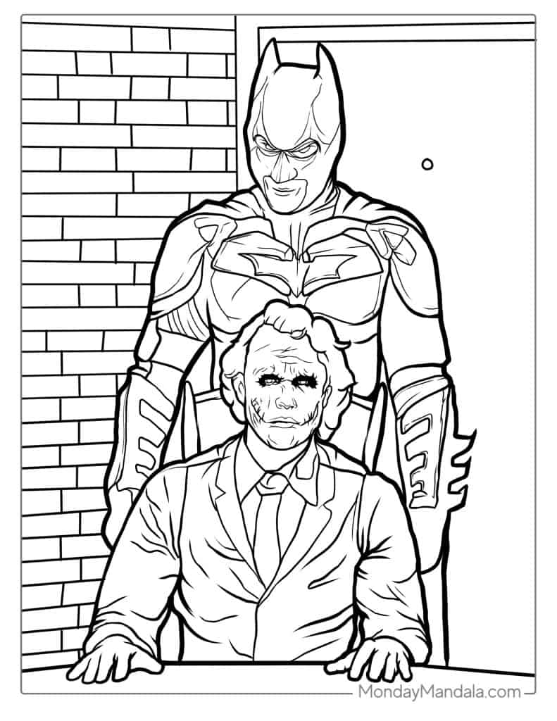 Batman coloring pages free pdf printables