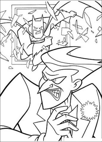 Batman and joker coloring page free printable coloring pages