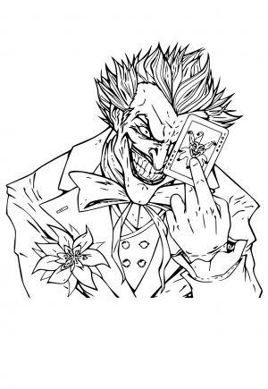 Free printable joker coloring pages for adults and kids