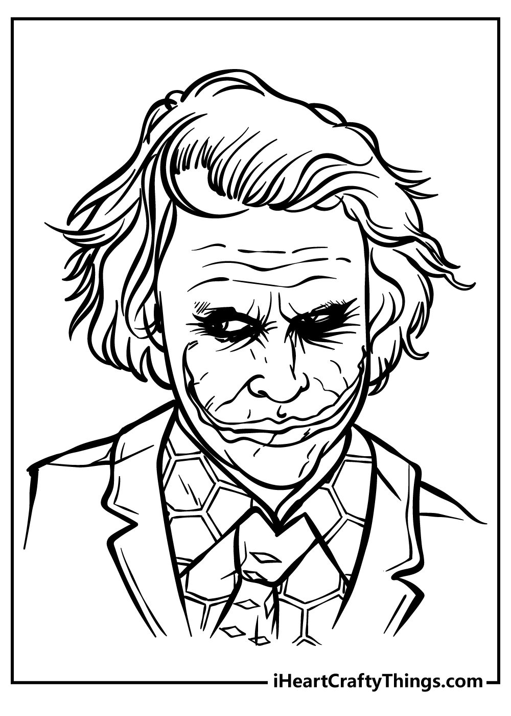 Joker coloring pages free printables